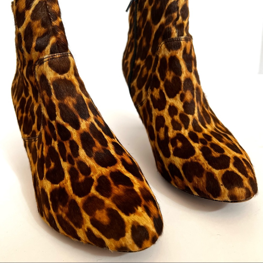 INC Leopard Print Pony Hair Bootie I-9 - Picture 4 of 12